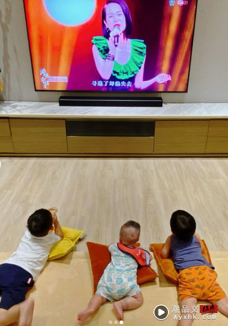胡杏儿电视上演出 3个儿子“排排趴”看妈妈！画面超可爱 娱乐资讯 图1张